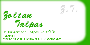 zoltan talpas business card